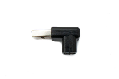 SYSTEM-S USB 3.0 Gen 2 Adapter Type A Male to Female Angled Cable in Black