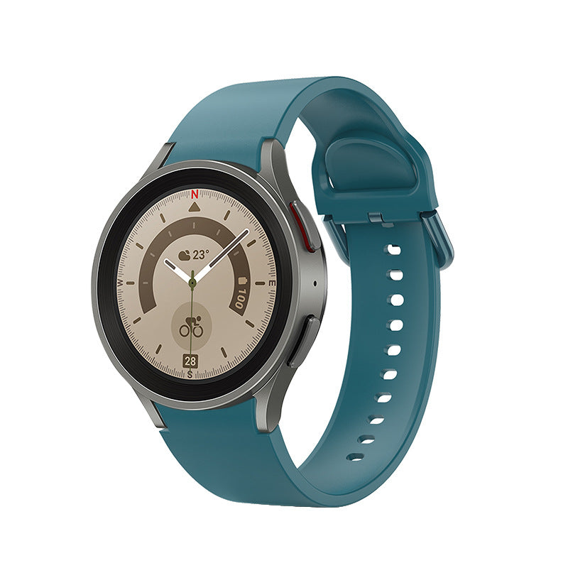 Armband 20 mm aus Silikon für Samsung Galaxy Watch 5 4 Smartwatch in Blau | System-S
