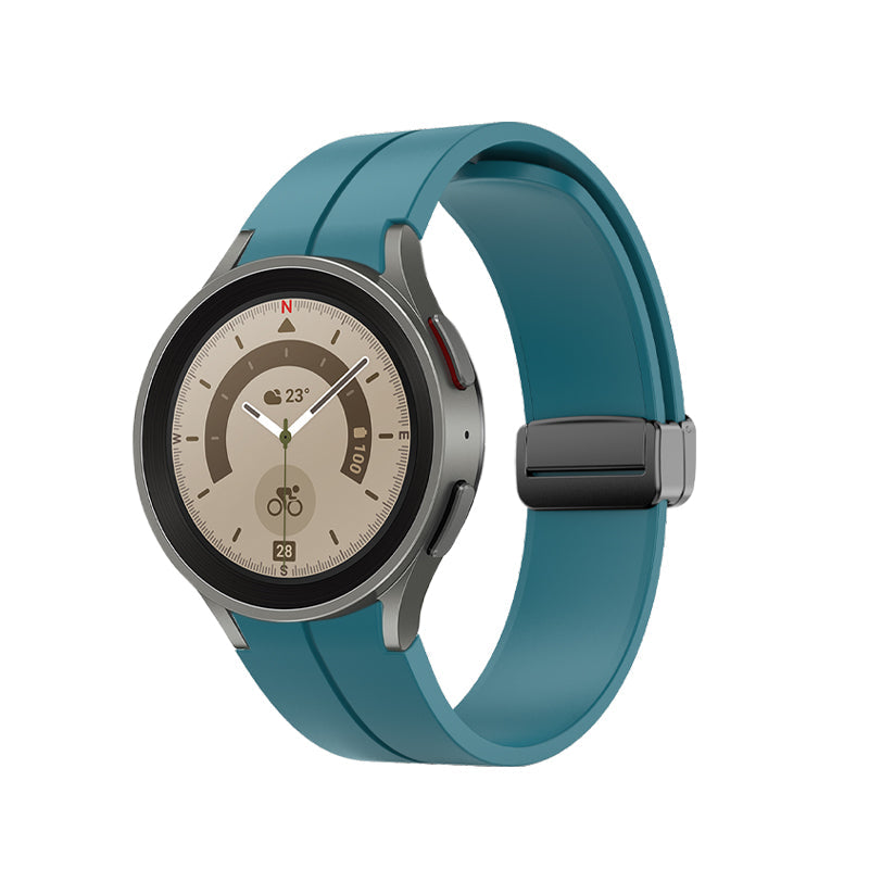 Armband 20 mm aus Silikon für Samsung Galaxy Watch 5 4 Smartwatch in Blau | System-S