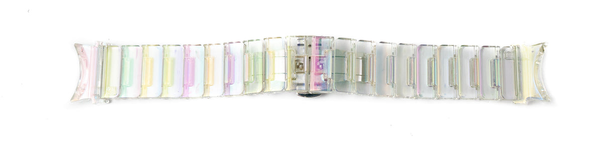 Armband 20 mm aus PC für Samsung Galaxy Watch 5 4 Smartwatch in Transparent Bunt | System-S