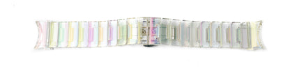 Armband 20 mm aus PC für Samsung Galaxy Watch 5 4 Smartwatch in Transparent Bunt | System-S