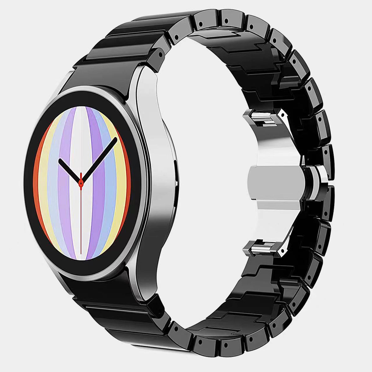 Armband 20 mm aus PC für Samsung Galaxy Watch 5 4 Smartwatch in Schwarz | System-S