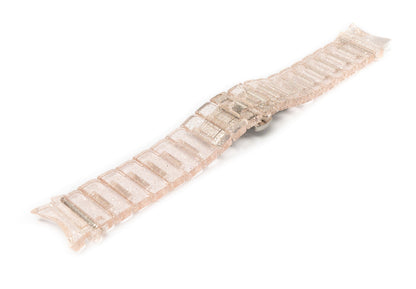 Armband 20 mm aus PC für Samsung Galaxy Watch 5 4 Smartwatch in Glitzer Pink | System-S