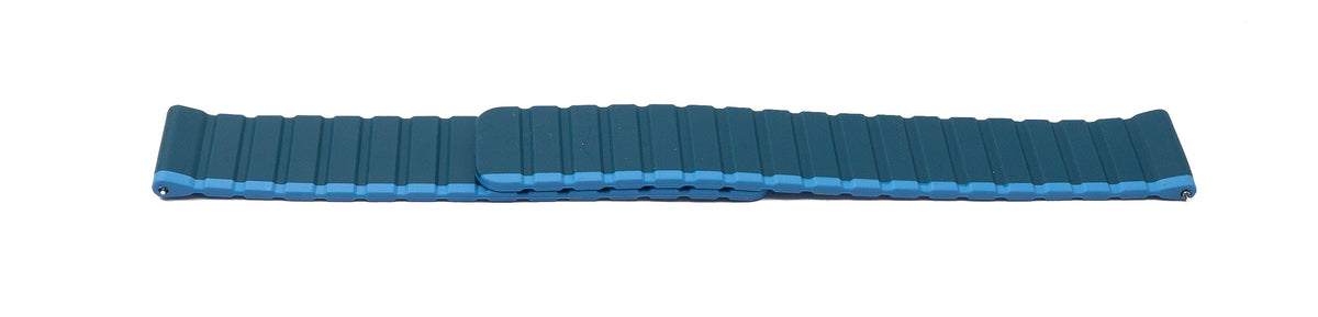 SYSTEM-S 20 mm silicone magnetic strap for Samsung Galaxy Watch 5 4 in blue
