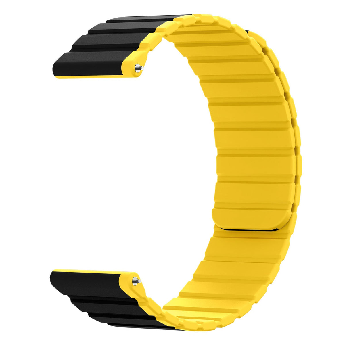 SYSTEM-S 20 mm silicone magnetic strap for Samsung Galaxy Watch 5 4 in yellow
