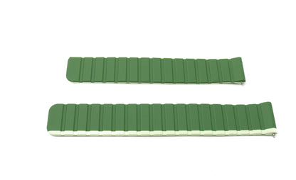 SYSTEM-S 20 mm silicone magnetic strap for Samsung Galaxy Watch 5 4 in green