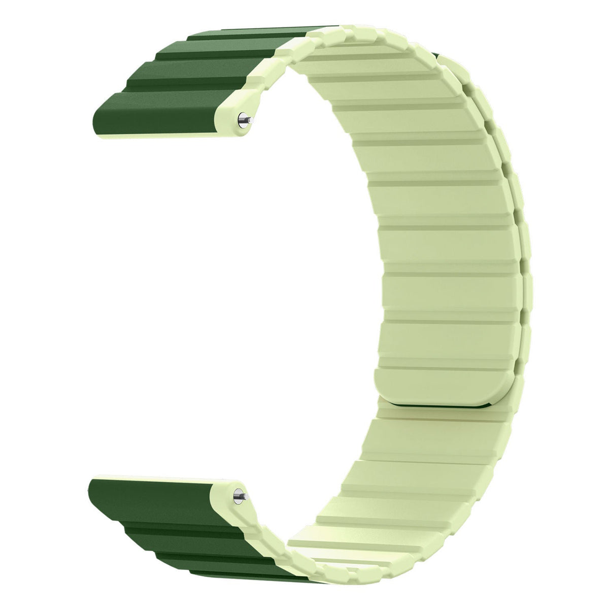 SYSTEM-S 20 mm silicone magnetic strap for Samsung Galaxy Watch 5 4 in green