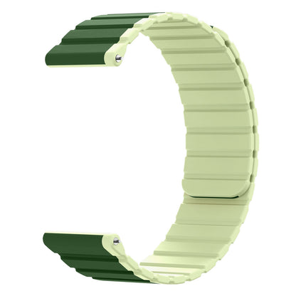 SYSTEM-S 20 mm silicone magnetic strap for Samsung Galaxy Watch 5 4 in green