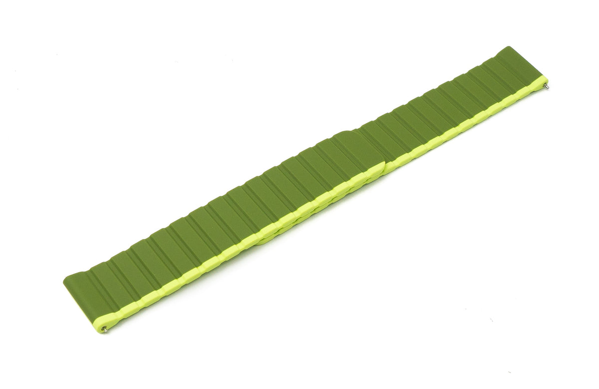 SYSTEM-S 20 mm silicone magnetic strap for Samsung Galaxy Watch 5 4 in green
