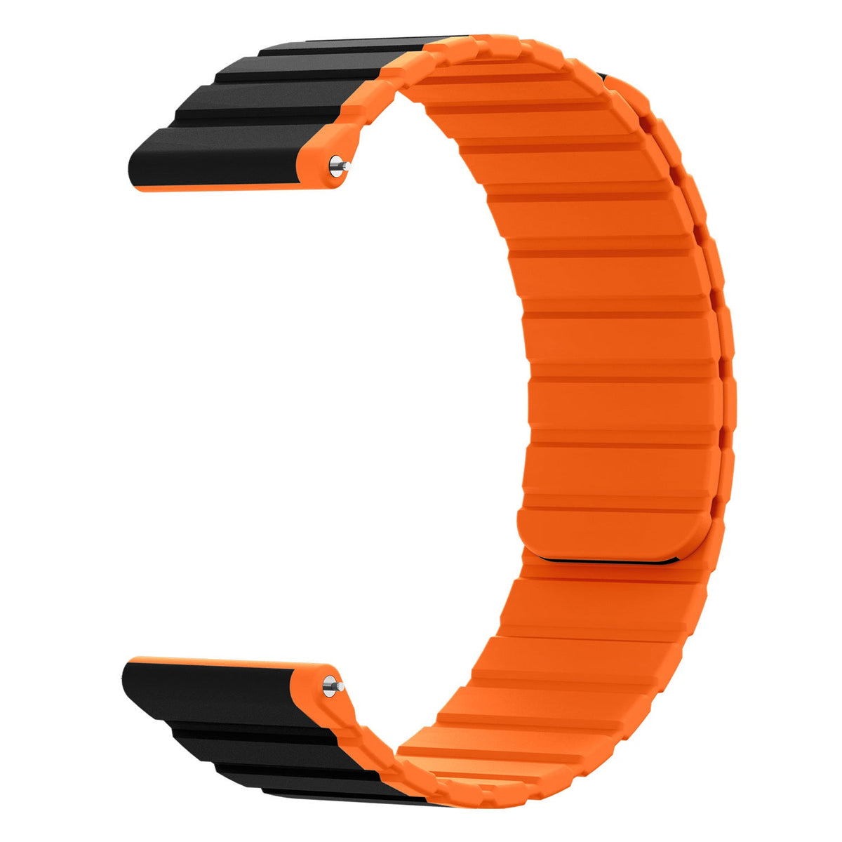 SYSTEM-S 22 mm silicone magnetic strap for Samsung Galaxy Watch 5 4 in orange