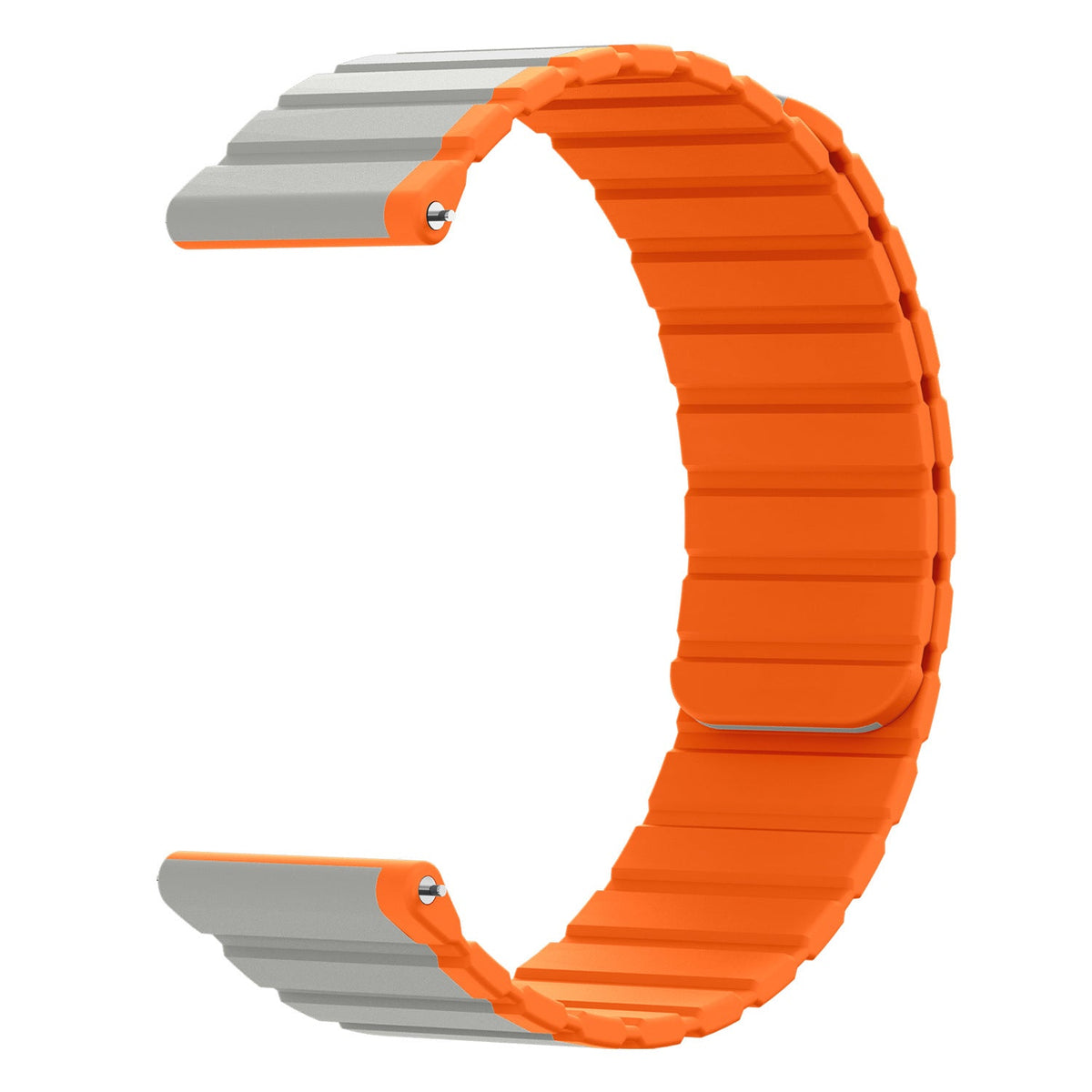 SYSTEM-S 22 mm silicone magnetic strap for Samsung Galaxy Watch 5 4 in orange