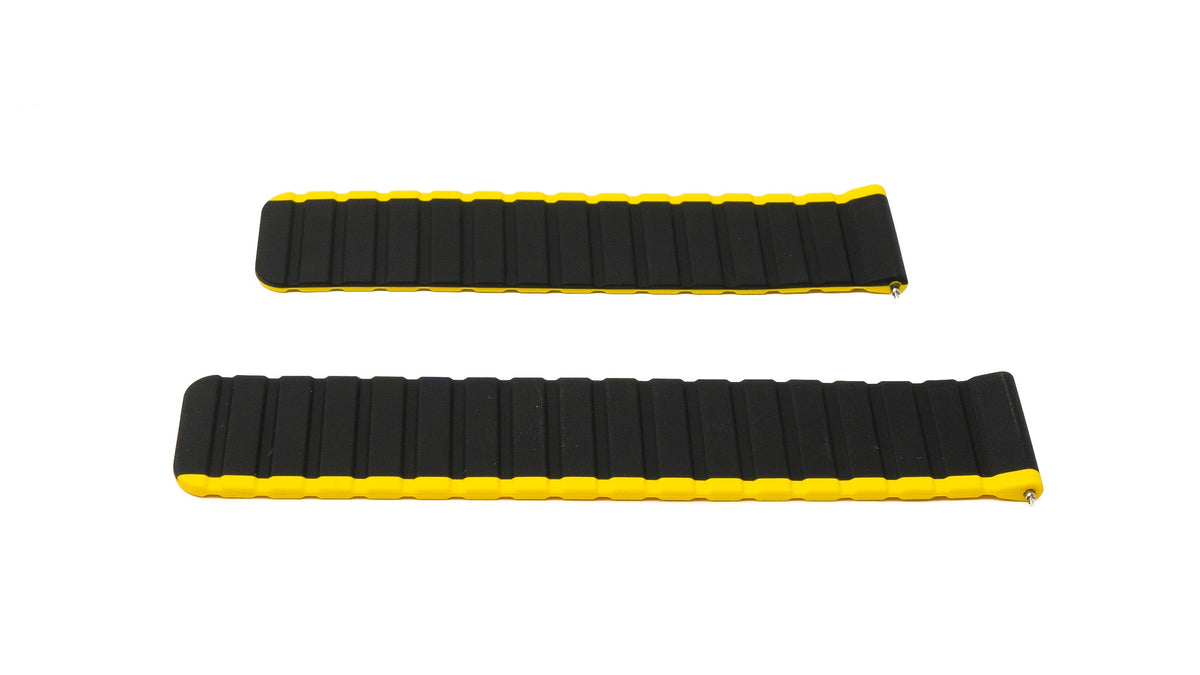 SYSTEM-S 22 mm silicone magnetic strap for Samsung Galaxy Watch 5 4 in yellow