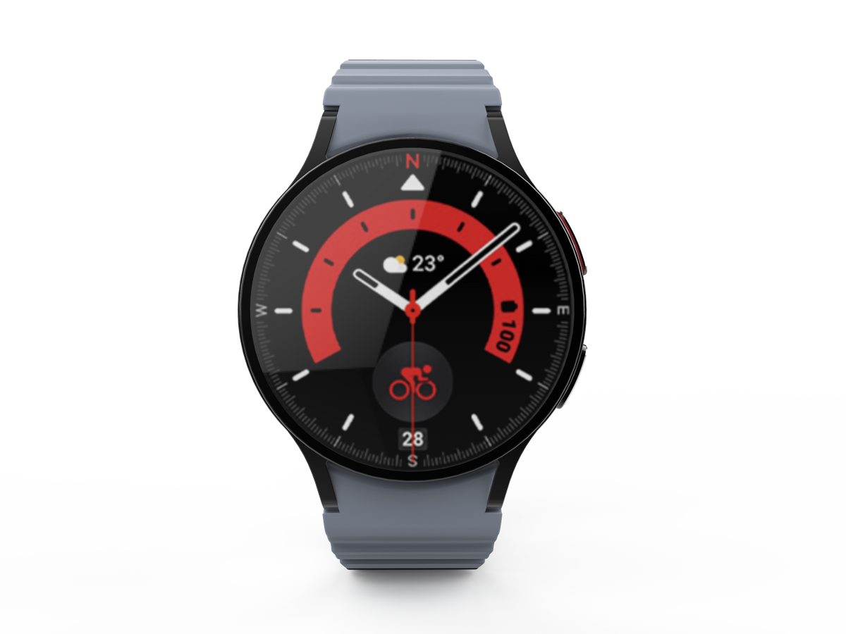 Armband 20 mm aus Silikon magnetisch für Samsung Galaxy Watch 5 4 in Schwarz | System-S