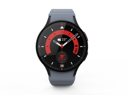 Armband 20 mm aus Silikon magnetisch für Samsung Galaxy Watch 5 4 in Schwarz | System-S