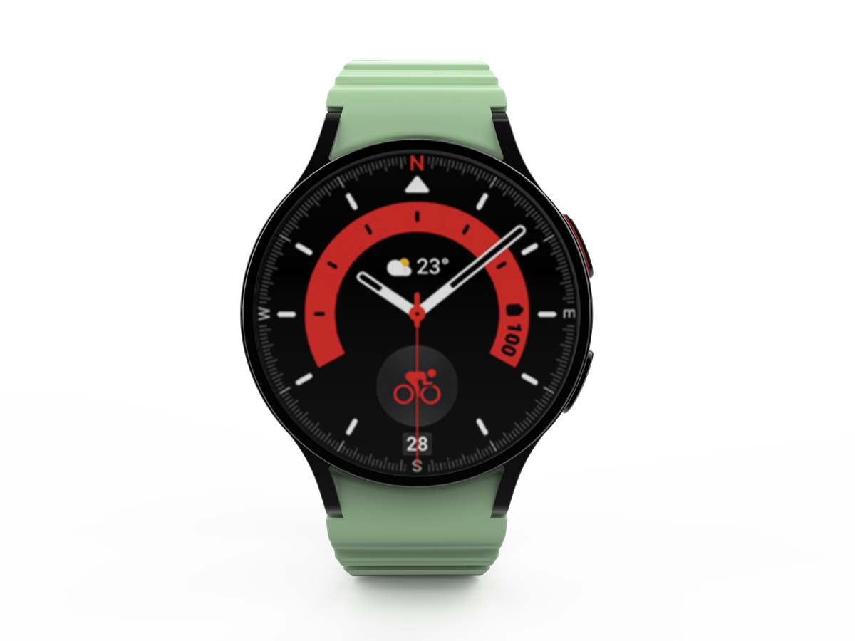 Armband 20 mm aus Silikon magnetisch für Samsung Galaxy Watch 5 4 in Grün | System-S