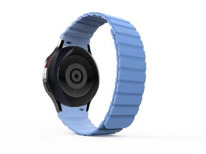 SYSTEM-S 20 mm silicone magnetic strap for Samsung Galaxy Watch 5 4 in blue