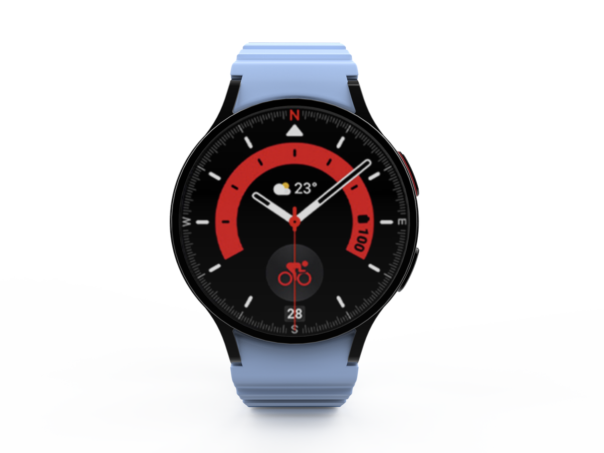 SYSTEM-S 20 mm silicone magnetic strap for Samsung Galaxy Watch 5 4 in blue