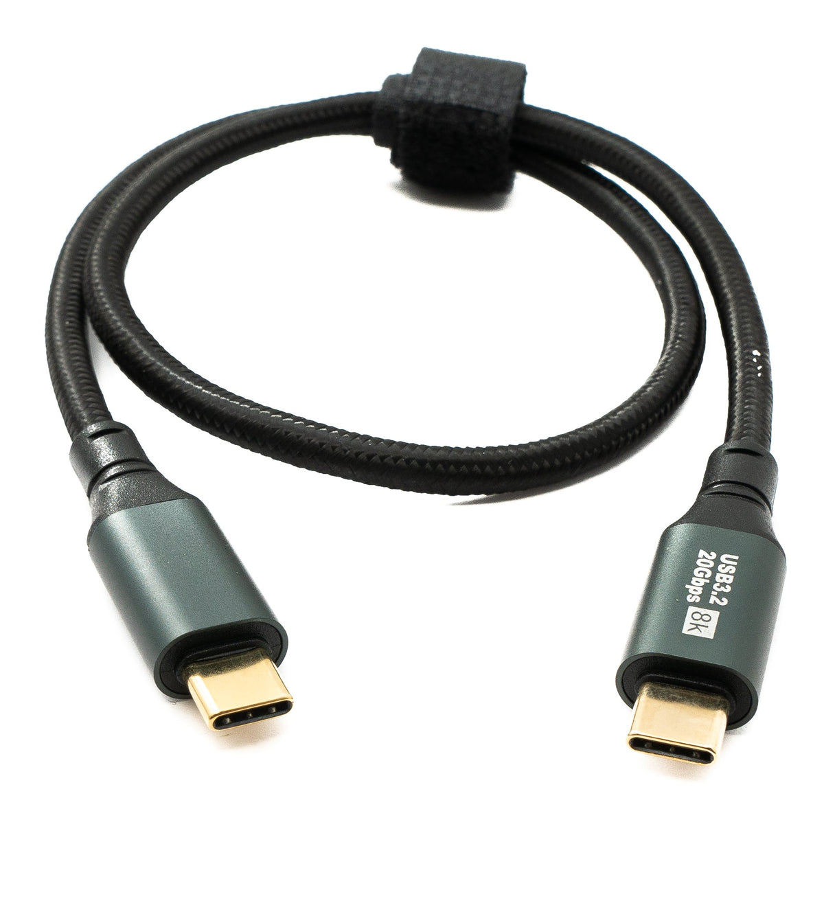 USB 3.2 Gen 2 8K 50 cm Kabel Typ C Stecker zu Stecker geflochten 20 Gbit/s 100 W kompatibel für iPhone 15 | System-S
