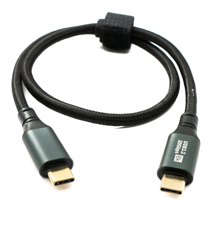 USB 3.2 Gen 2 8K 50 cm Kabel Typ C Stecker zu Stecker geflochten 20 Gbit/s 100 W kompatibel für iPhone 15 | System-S
