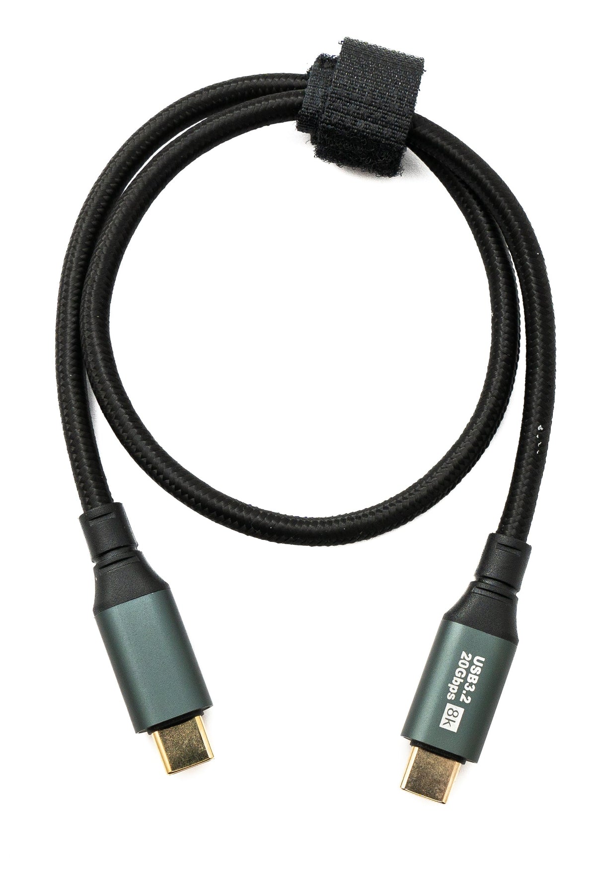 USB 3.2 Gen 2 8K 50 cm Kabel Typ C Stecker zu Stecker geflochten 20 Gbit/s 100 W kompatibel für iPhone 15 | System-S