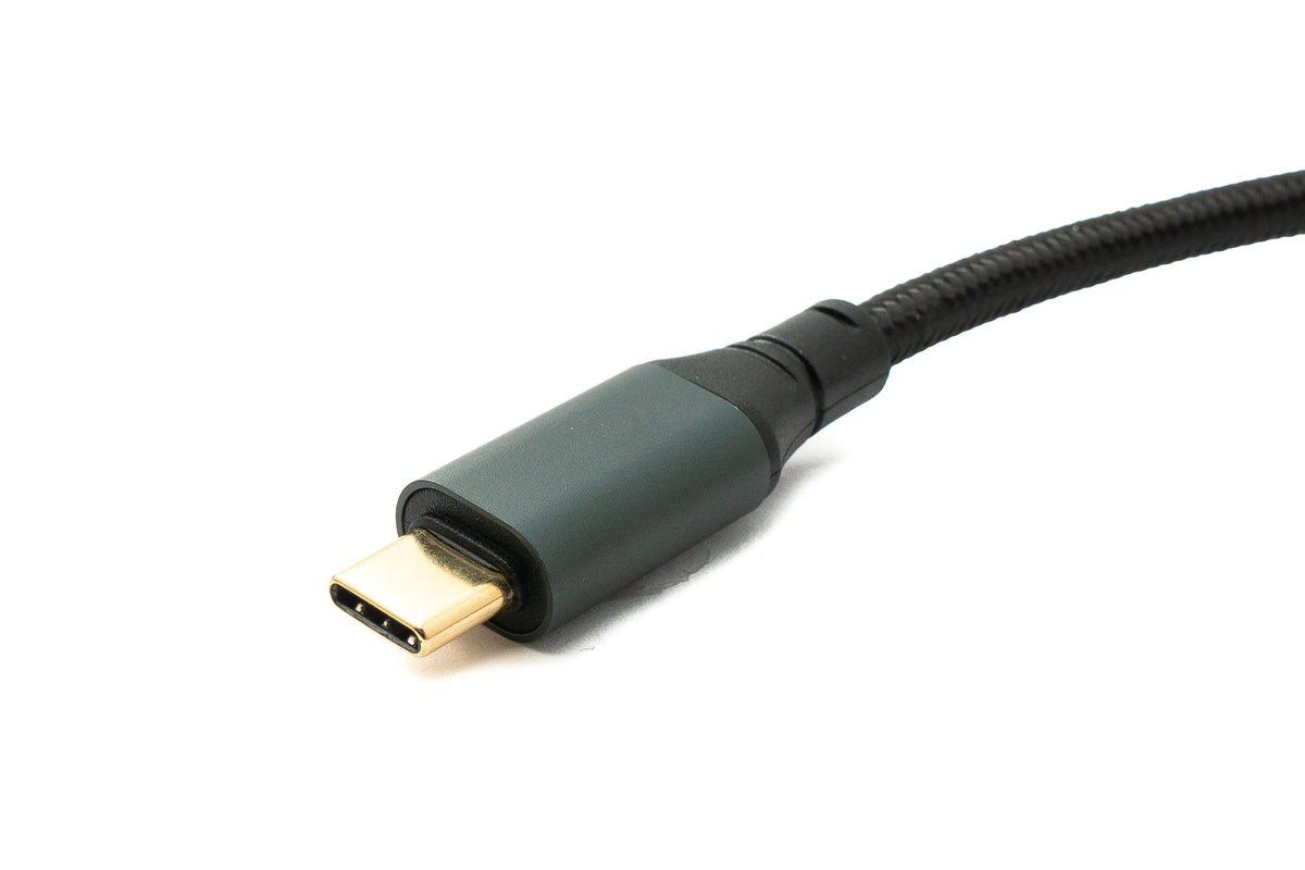 USB 3.2 Gen 2 8K 50 cm Kabel Typ C Stecker zu Stecker geflochten 20 Gbit/s 100 W kompatibel für iPhone 15 | System-S