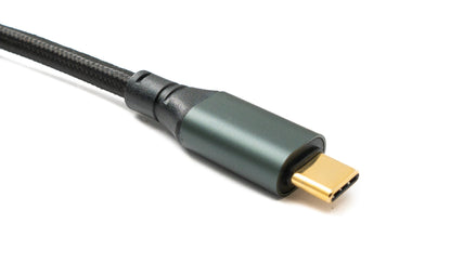 SYSTEM-S USB 3.2 Gen 2 8K 100 cm Cable Type C Male to Male Braided 20 Gbps 100 W Compatible for iPhone 15