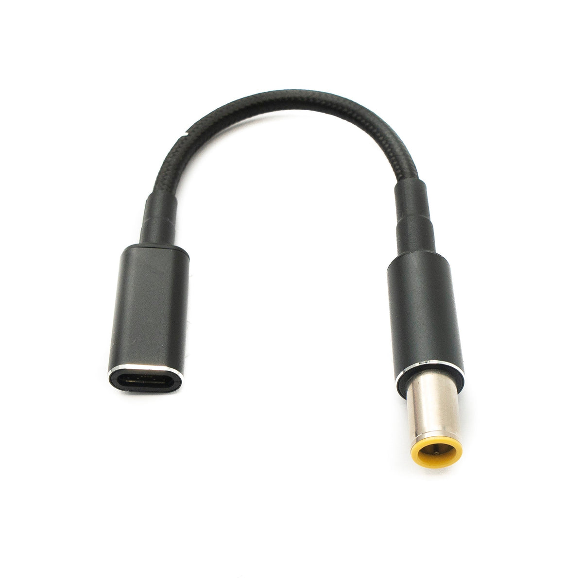 SYSTEM-S DC 20V cable 15 cm 7.9 x 5.5 male to USB 3.1 Type C female braided for Lenovo