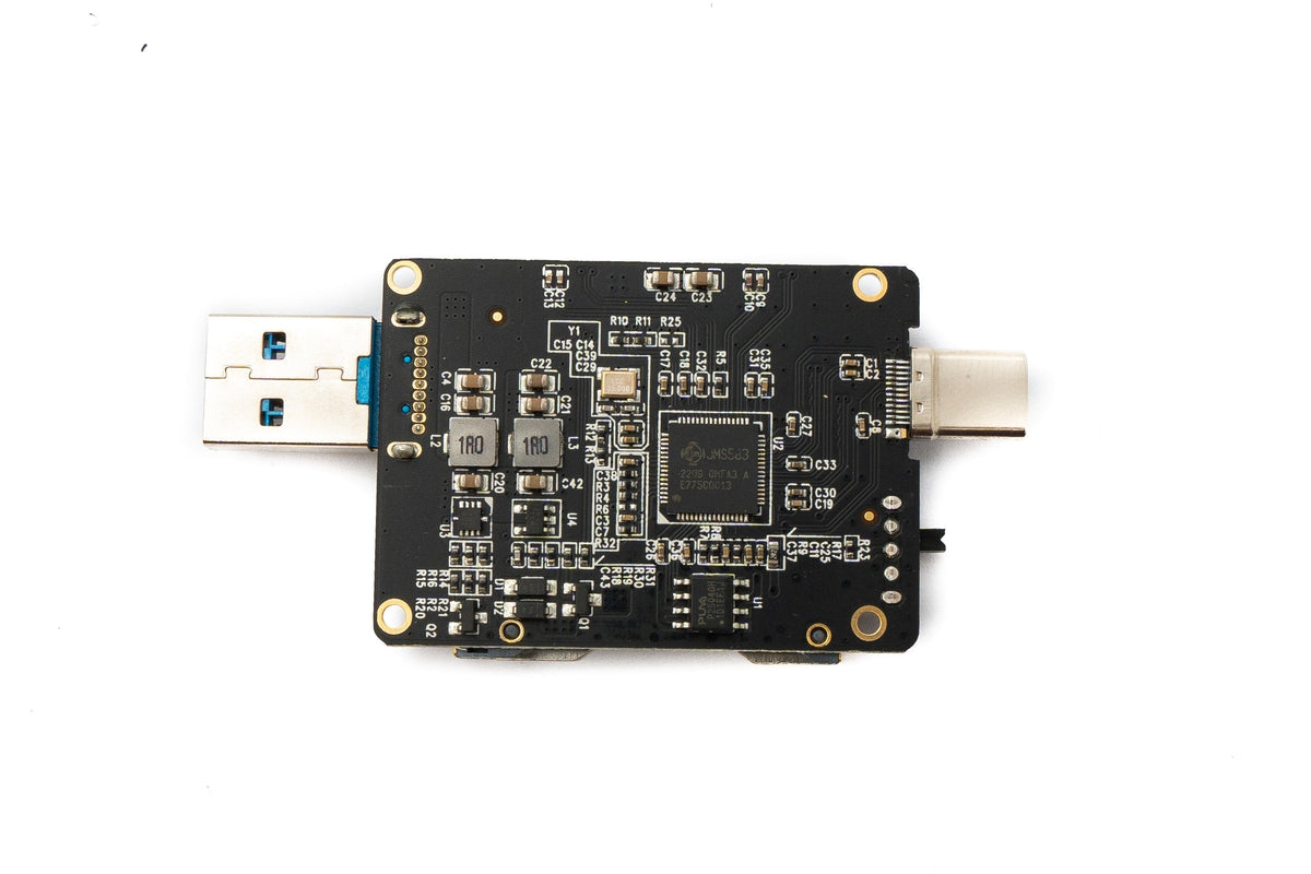 CFexpress Adapter Buchse zu USB 3.1 Stecker & 3.0 Stecker mit Schalter Kabel | System-S
