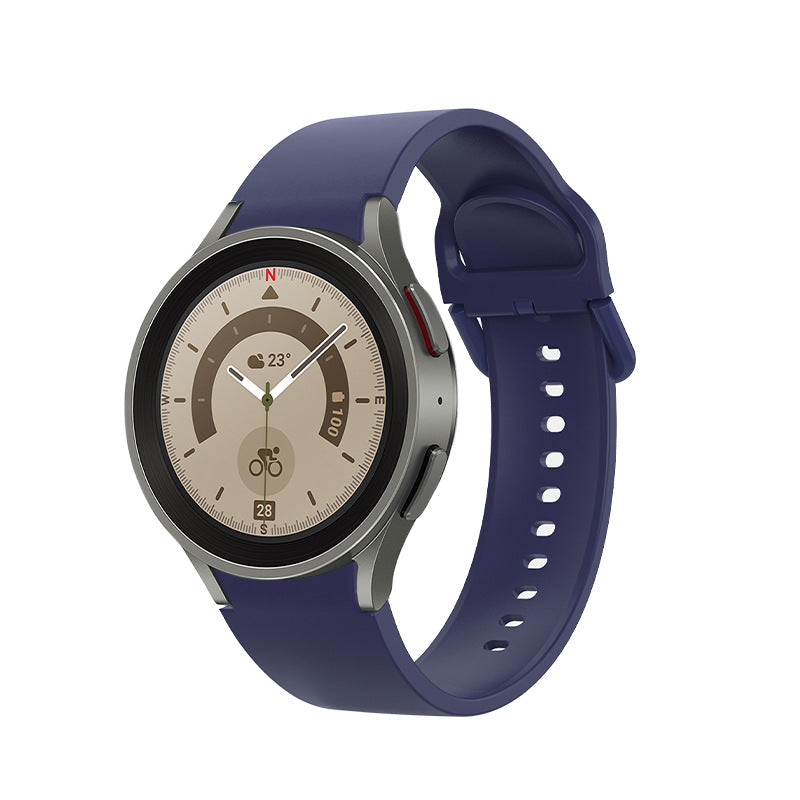 Armband 20 mm aus Silikon für Samsung Galaxy Watch 5 4 Smartwatch in Blau | System-S