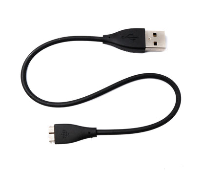 SYSTEM-S USB 2.0 cable 24 cm charging cable for Fitbit Charge HR smartwatch in black 