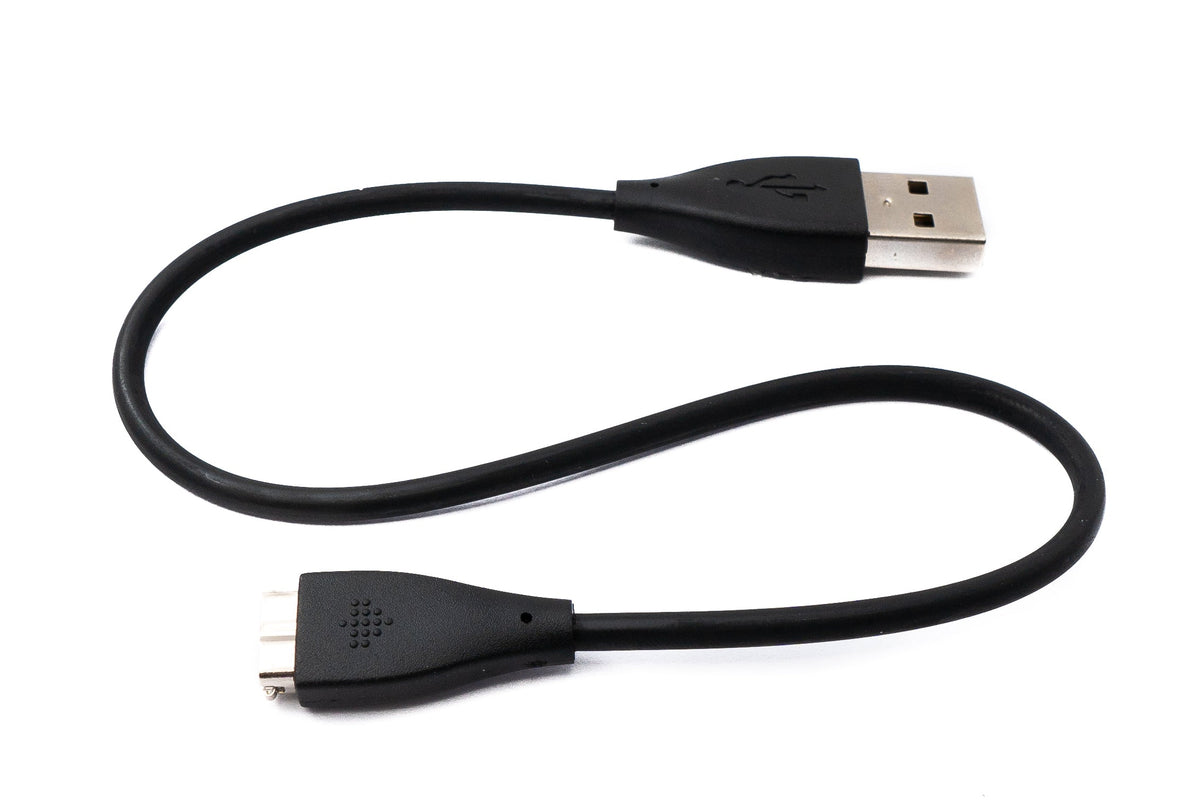 SYSTEM-S USB 2.0 cable 24 cm charging cable for Fitbit Charge HR smartwatch in black 
