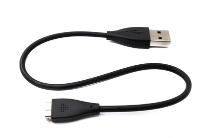 SYSTEM-S USB 2.0 cable 24 cm charging cable for Fitbit Charge HR smartwatch in black 
