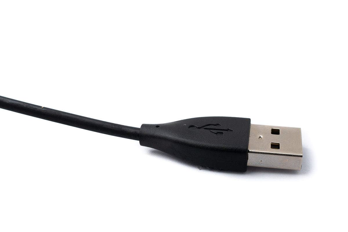 SYSTEM-S USB 2.0 cable 24 cm charging cable for Fitbit Charge HR smartwatch in black 