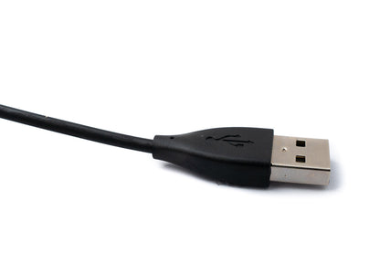 SYSTEM-S USB 2.0 cable 24 cm charging cable for Fitbit Charge HR smartwatch in black 