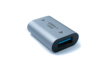 USB 3.1 Gen 2 Adapter Typ C Buchse zu Typ A Buchse Kabel in Grau | System-S