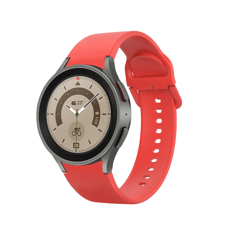 SYSTEM-S 20 mm silicone strap for Samsung Galaxy Watch 5 4 Smartwatch in red