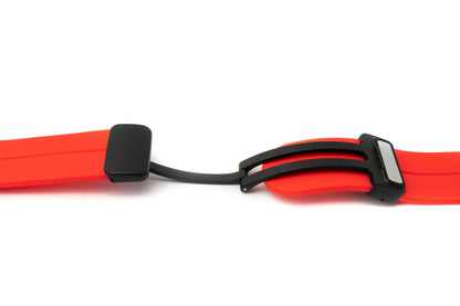 Armband 20 mm aus Silikon für Samsung Galaxy Watch 5 4 Smartwatch in Rot | System-S