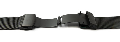 SYSTEM-S Milanese Metal Bracelet for Fitbit Versa 2 1 Lite Smartwatch in Black