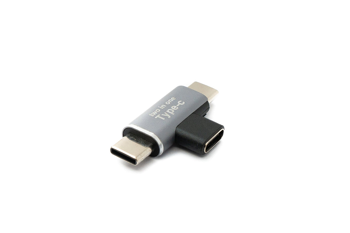 USB-C Y-Ladeadapter – 1× USB-C Buchse → 2× USB-C Stecker (gewinkelt) | System-S