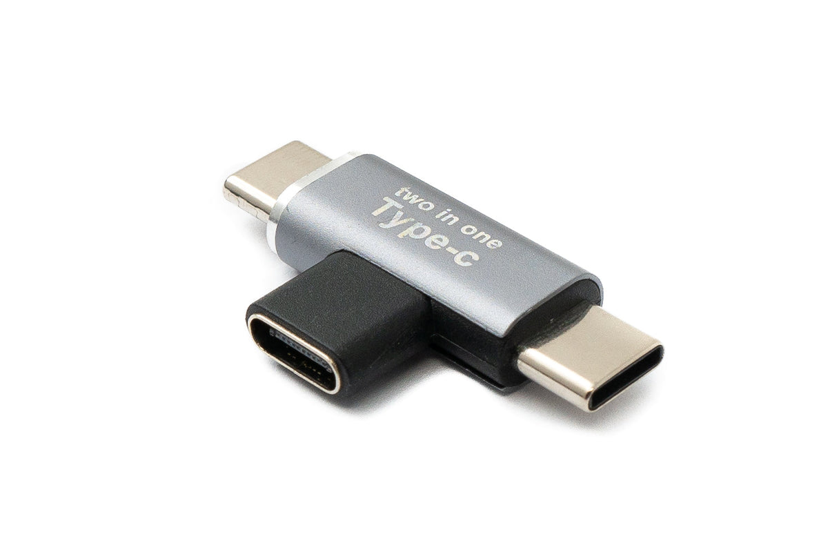 USB-C Y-Ladeadapter – 1× USB-C Buchse → 2× USB-C Stecker (gewinkelt) | System-S