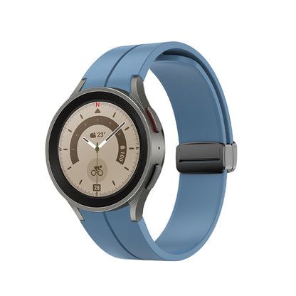 Armband 20 mm aus Silikon für Samsung Galaxy Watch 5 4 Smartwatch in Blau | System-S