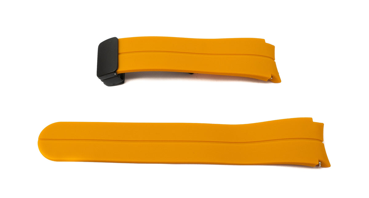 Armband 20 mm aus Silikon für Samsung Galaxy Watch 5 4 Smartwatch in Gelb | System-S