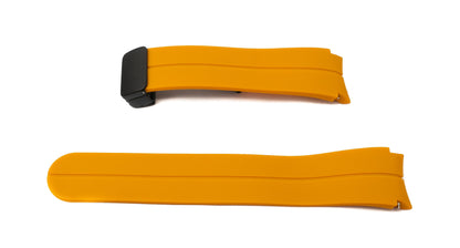 Armband 20 mm aus Silikon für Samsung Galaxy Watch 5 4 Smartwatch in Gelb | System-S