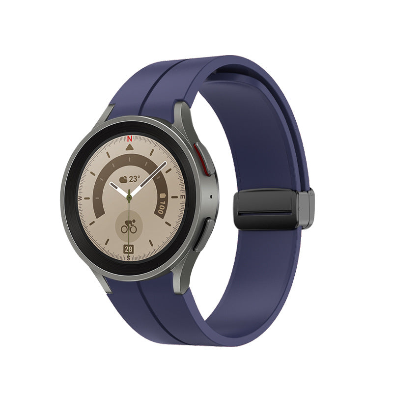 Armband 20 mm aus Silikon für Samsung Galaxy Watch 5 4 Smartwatch in Blau | System-S