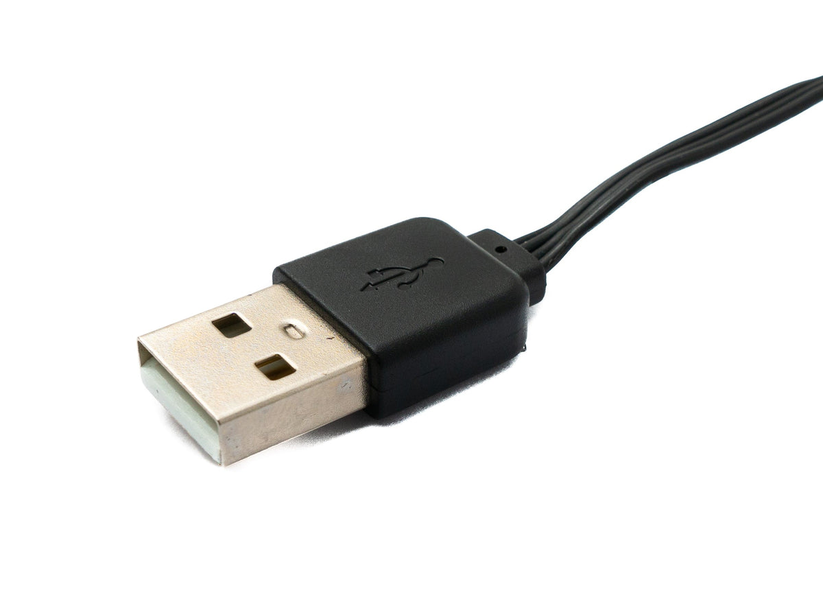 USB 2.0 Kabel 13 cm Mini B Stecker zu Typ A Stecker kurz flach Schwarz | System-S