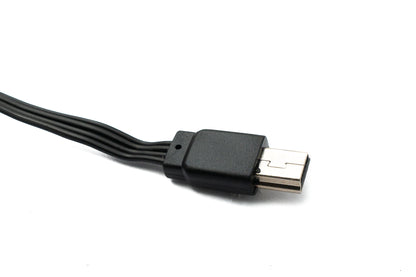 USB 2.0 Kabel 13 cm Mini B Stecker zu Typ A Stecker kurz flach Schwarz | System-S