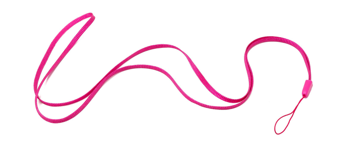 5x Halsband Umhängeband Trageband mit Schlaufe in Pink für Smartphone MP3-Player | System-S