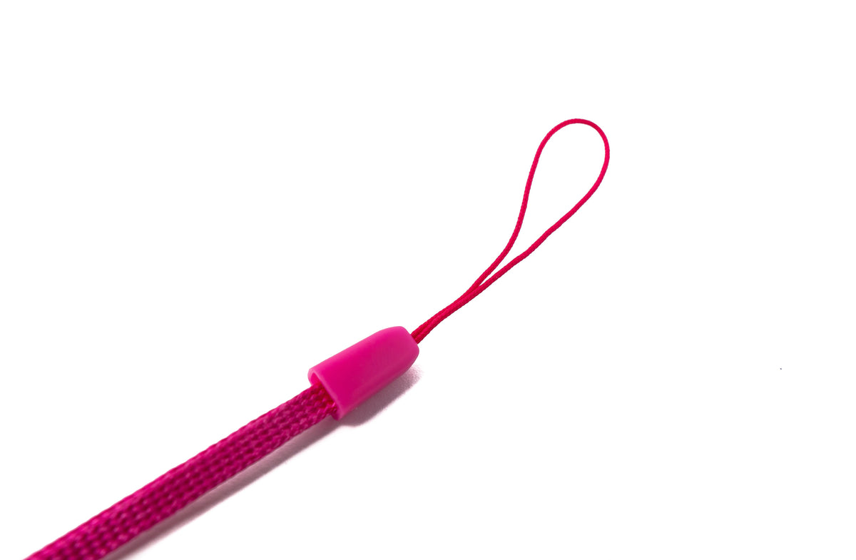 5x Halsband Umhängeband Trageband mit Schlaufe in Pink für Smartphone MP3-Player | System-S
