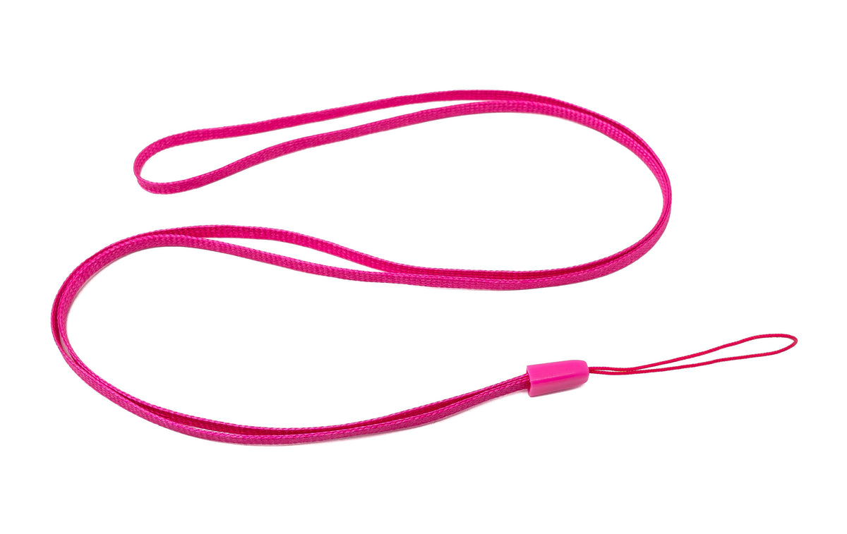 SYSTEM-S Neck Strap Lanyard with Loop in Pink for Smartphone MP3 Player