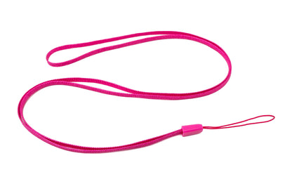 SYSTEM-S Neck Strap Lanyard with Loop in Pink for Smartphone MP3 Player